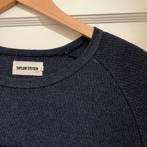Taylor Stitch Heavy Bag Waffle Long Sleeve Tee in Navy